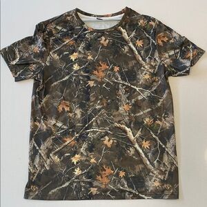 Brown and Green Camouflage Short Sleeve Tee